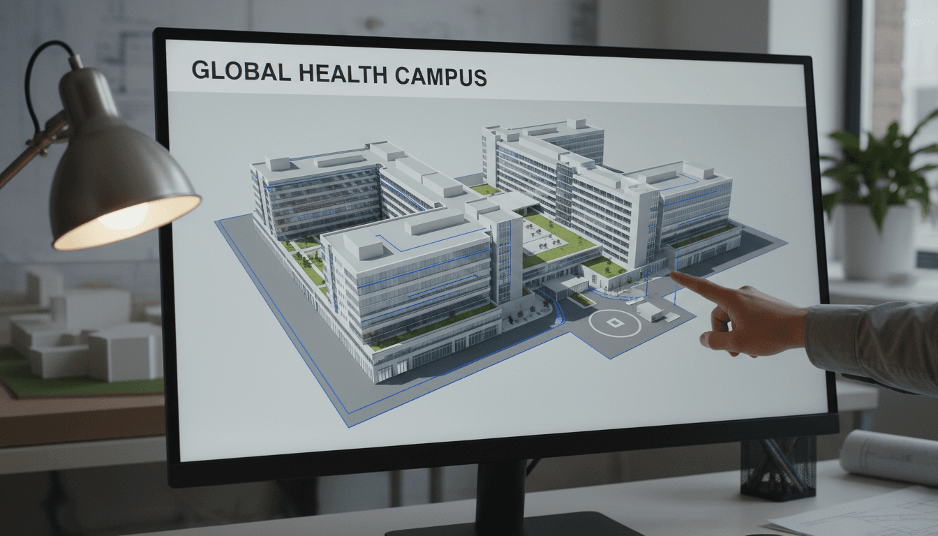 Standardized hospital facility design on architectural software