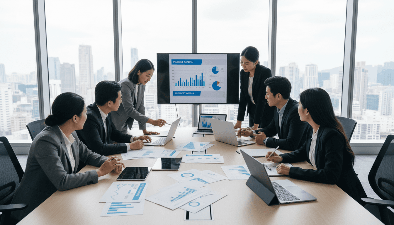 Investment team reviewing healthcare infrastructure opportunities